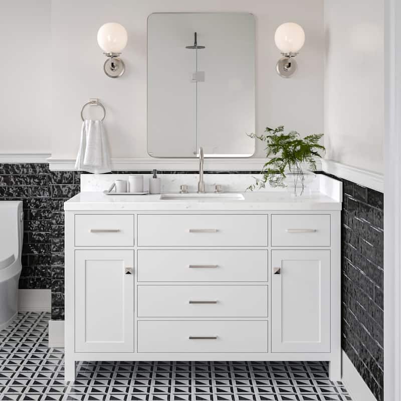 Ariel H054SCQRVO Bristol 55" Free Standing Single Basin Vanity Set