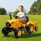 preview thumbnail 1 of 37, 12V Motorized Kids Tractor with Dual Driving Modes, Front Loader, Headlights, and Music Player Yellow