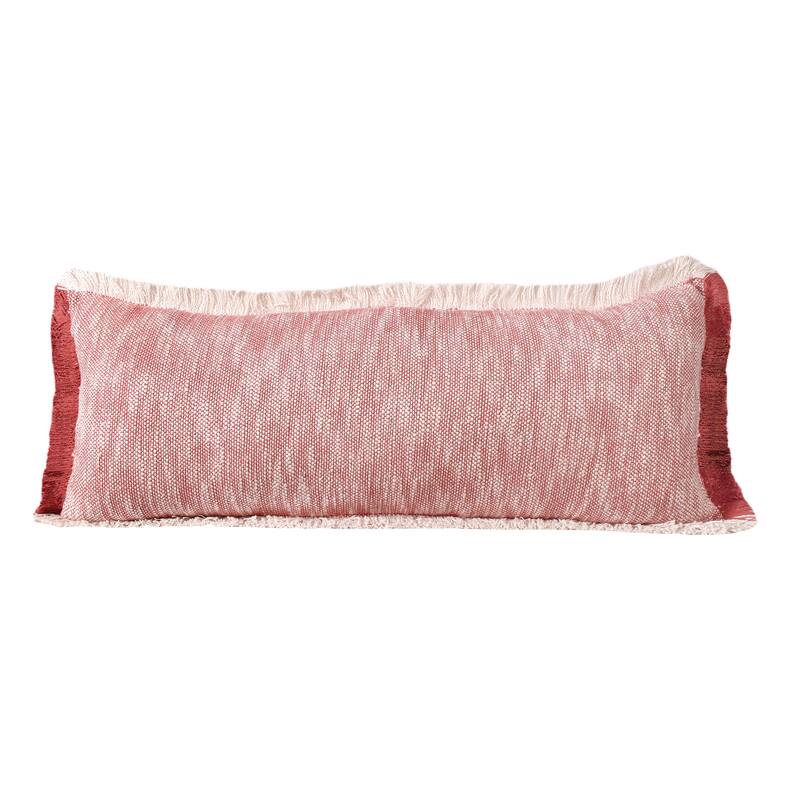 Sevita Two-Tone Cotton Fringe Throw Pillow