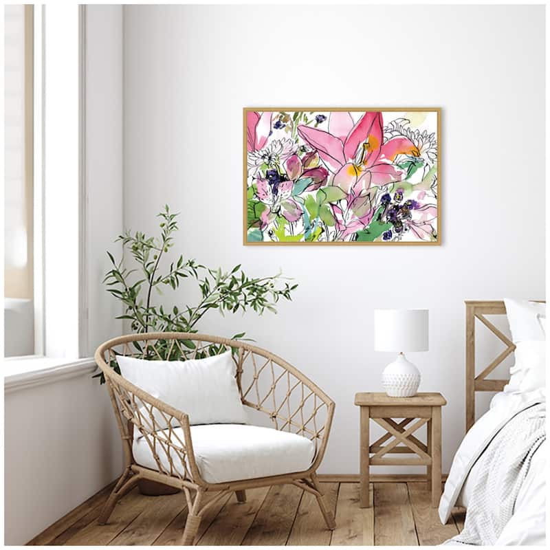 Kate and Laurel Sylvie Compassion Framed Canvas by Janet Meinke-Lau