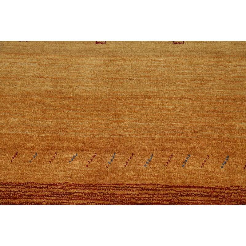 Hand Knotted Oriental 100% Wool Carpet Tribal Stripe Multi-Colored Gabbeh Area Rug - 7' 6'' X 5' 4''