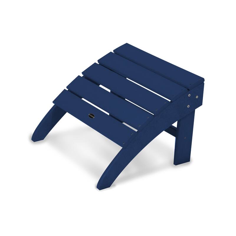POLYWOOD South Beach Adirondack Chair Ottoman - Navy