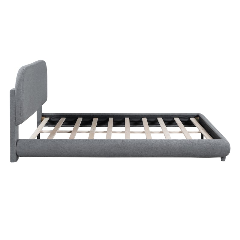 Upholstered Platform Bed with Thick Fabric