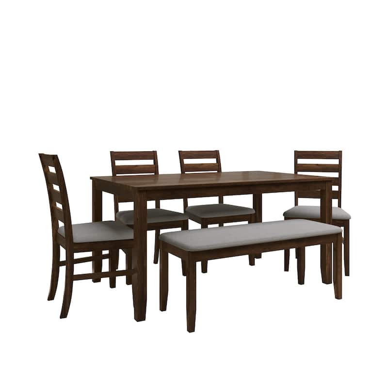 Clayfell Ouray 6-Piece Dining Set, Brown/Black