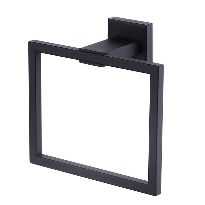 Modern Square Wall Mount Bathroom Towel Ring