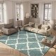 preview thumbnail 3 of 18, SAFAVIEH Dallas Shag Giusy Trellis 1.5-inch Thick Rug - Navy/Ivory - 5' 1" x 7' 6"