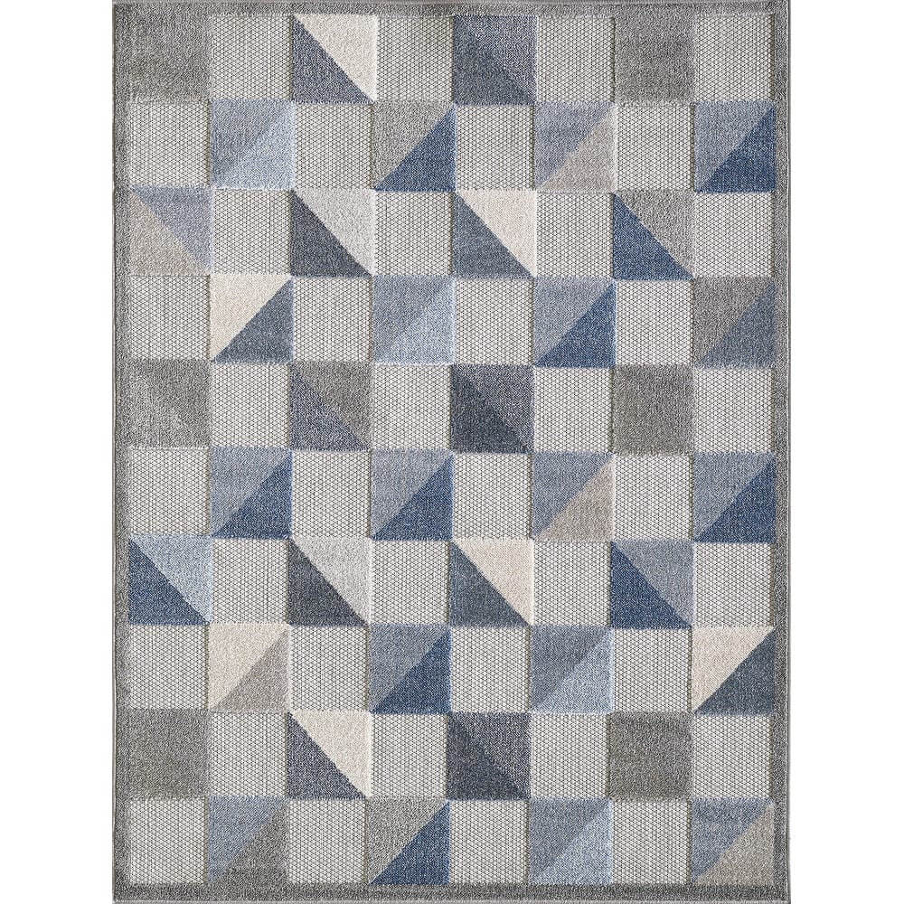 Domani Napa Geometric Ombre Indoor/ Outdoor Rug