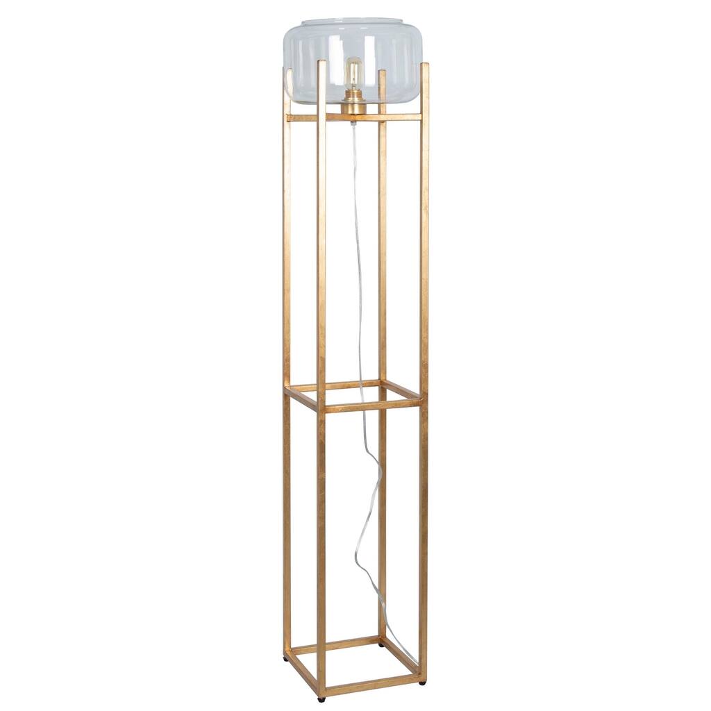 Iron Frame with Glass Shade Floor Lamp