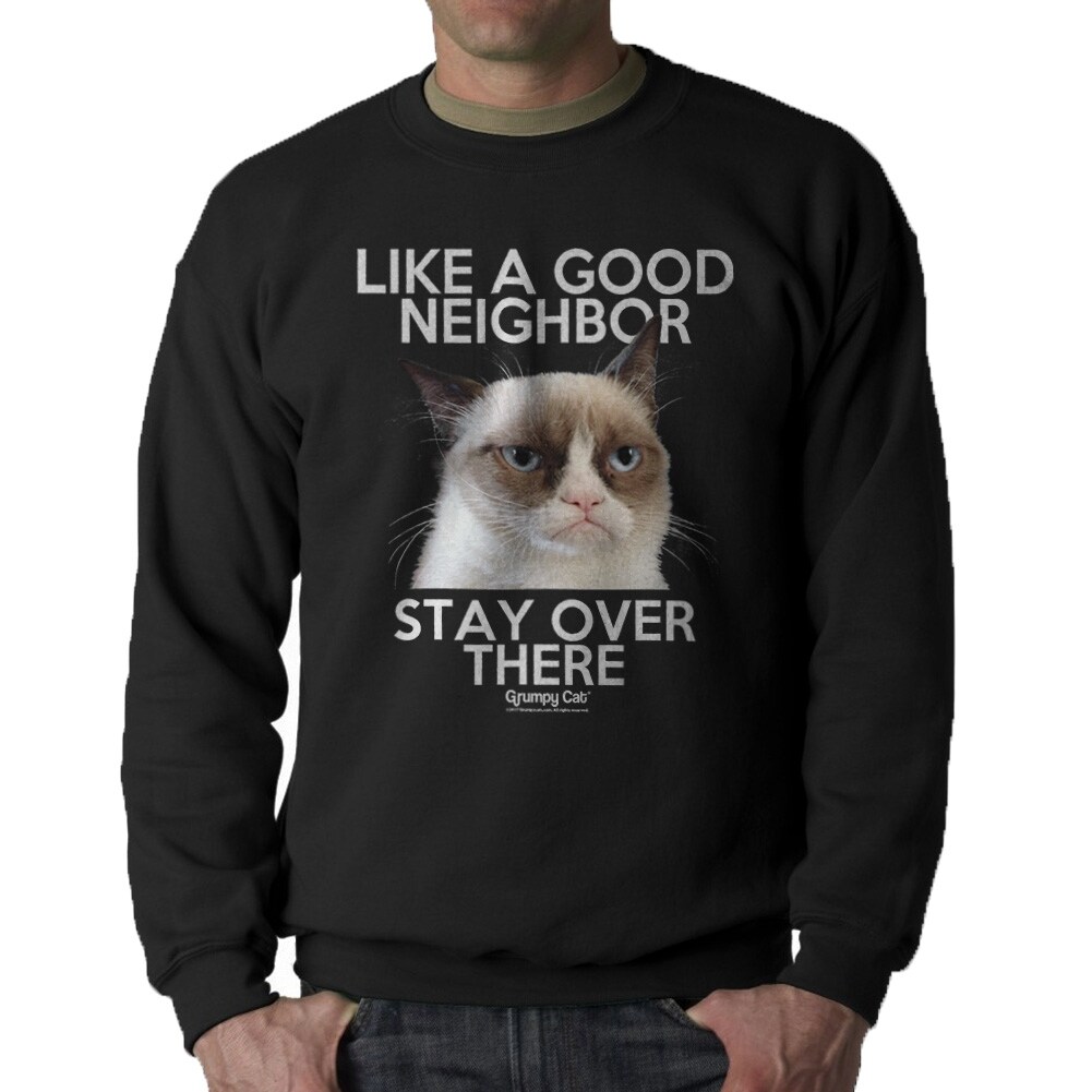 Shop Grumpy Cat Good Neighbor 2 Men S Black Funny T Shirt