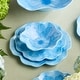 preview thumbnail 3 of 2, Certified International Wildflower Blue 3-D Floral Set of 4 AP Bowl 7.5" (300 grams) - 7.50"W x 7.50"D x 2.00"H