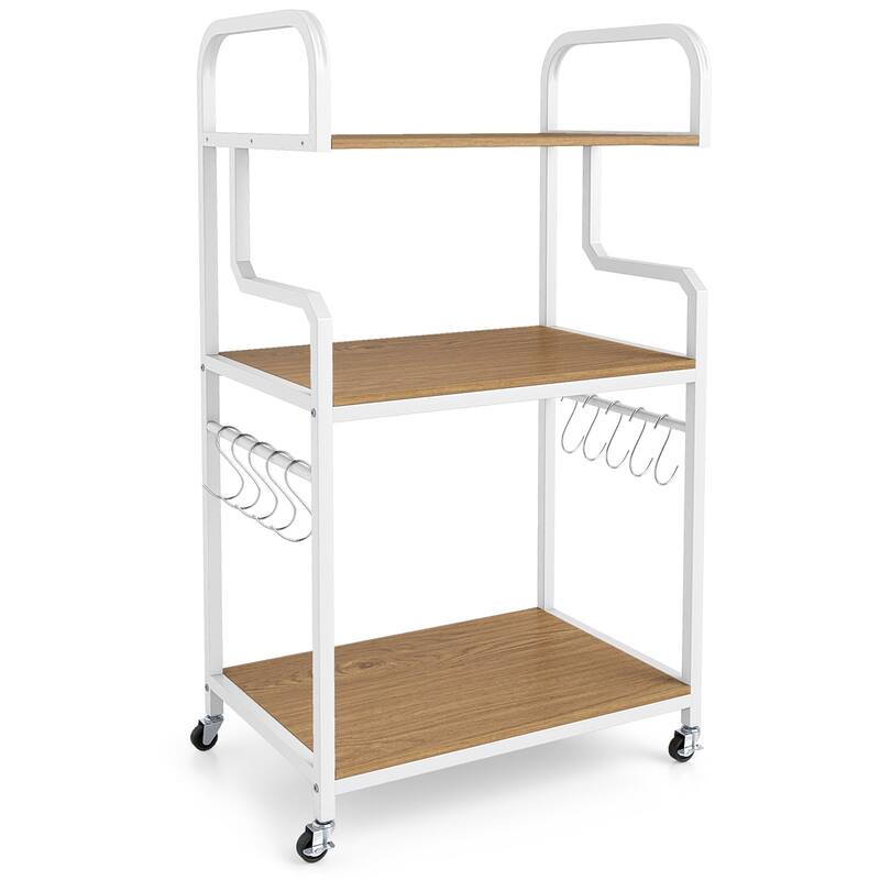 Gymax 3-Tier Rolling Printer Stand Home Office Large Printer Cart w/