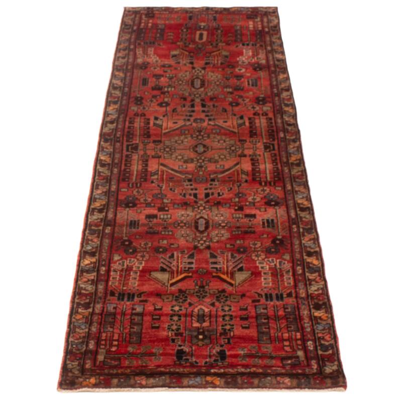 ECARPETGALLERY Hand-knotted Andelz Red Wool Rug - 3'3 x 10'0