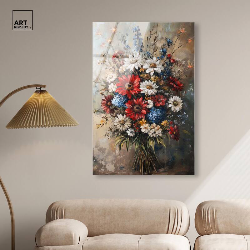 Symphony of Flowers II Acrylic by Art Remedy, Ready to Hang