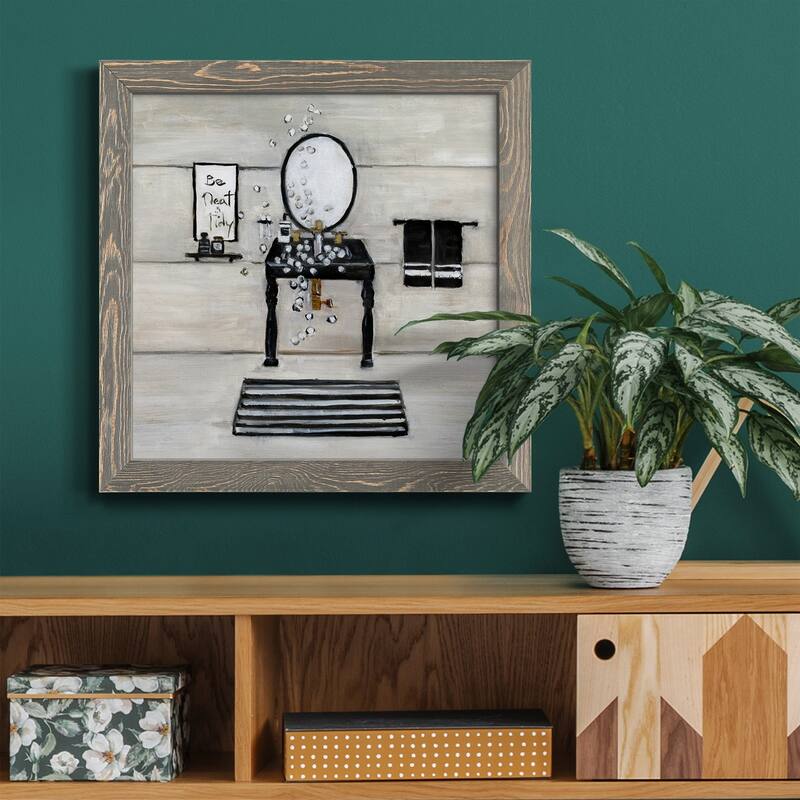 Neat and Tidy Bath-Premium Framed Canvas - Ready to Hang