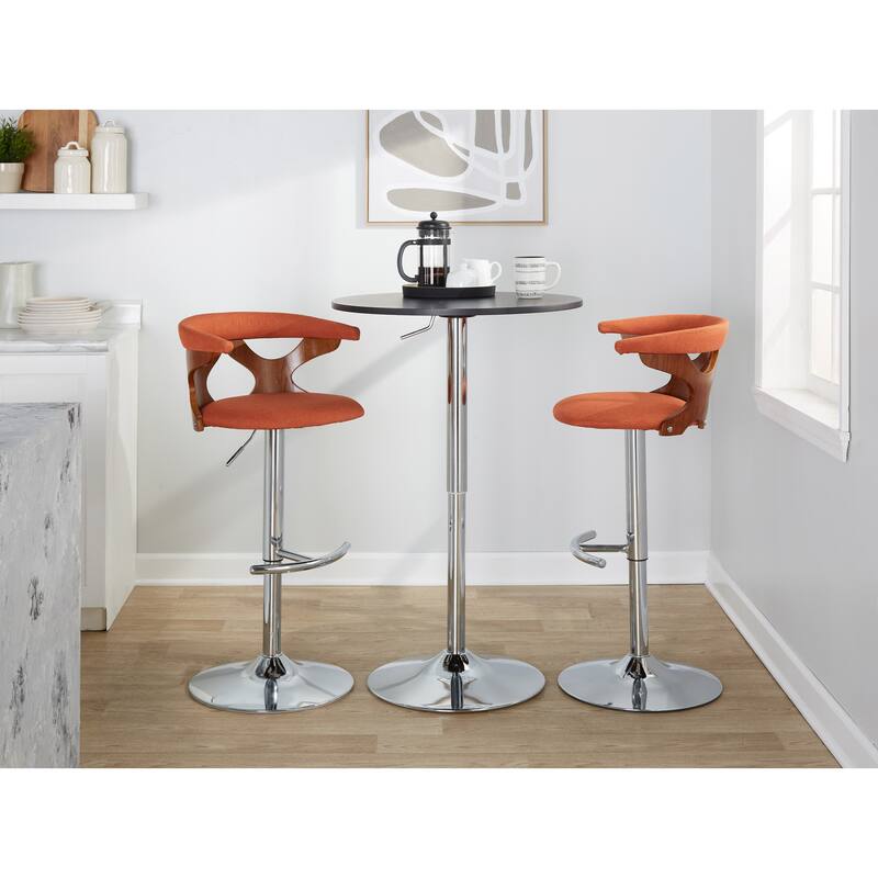 Carson Carrington Viby Adjustable Bar Stool with Rounded T Footrest (Set of 3)