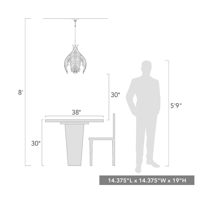 Cay 3-Light Steel Pendant
