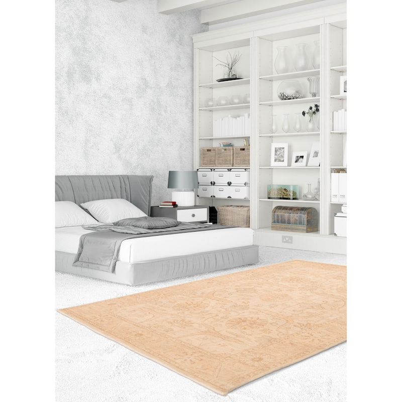 ECARPETGALLERY Hand-knotted Chobi Finest Cream Wool Rug - 5'9 x 9'0