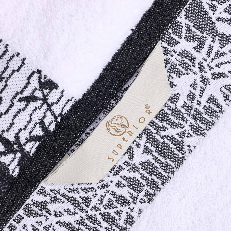 Superior Wisteria Cotton Floral Jacquard 8 Piece Bathroom Towel Set