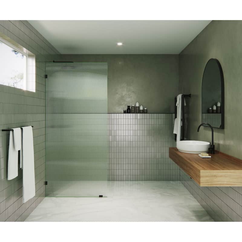 Glass Warehouse GW-FL-34 Gaia 78" High x 34" Wide Shower Screen - Oil Rubbed Bronze