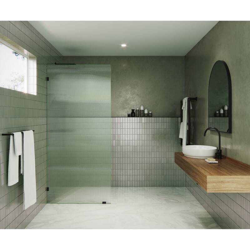 Glass Warehouse GW-FL-36 Gaia 78" High x 36" Wide Shower Screen - Oil Rubbed Bronze