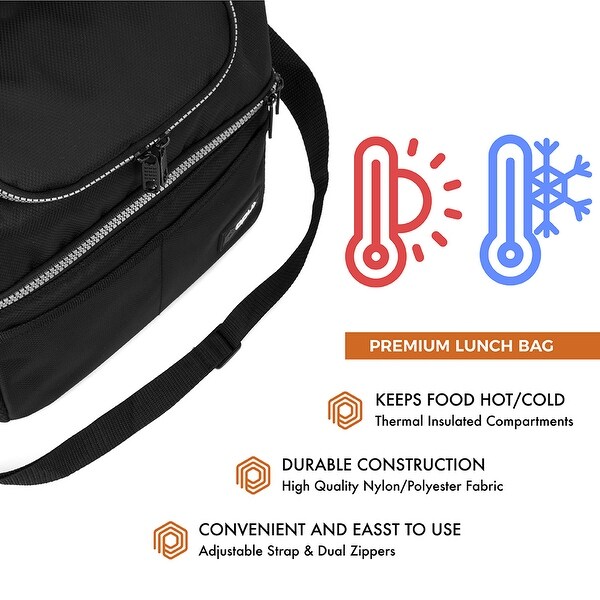 lunch bag with hot and cold compartments