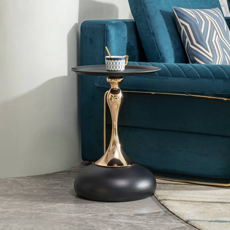 small round side table for small space