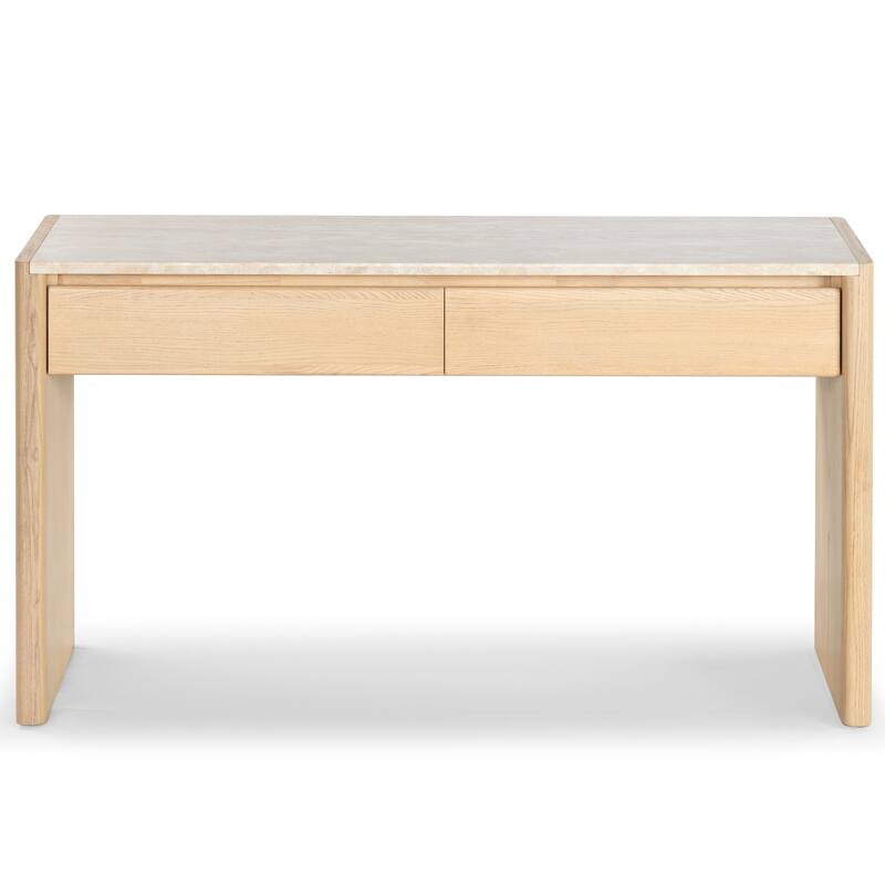 Safavieh Couture Bellarose Travertine Console Table - 55Wx18Dx31H