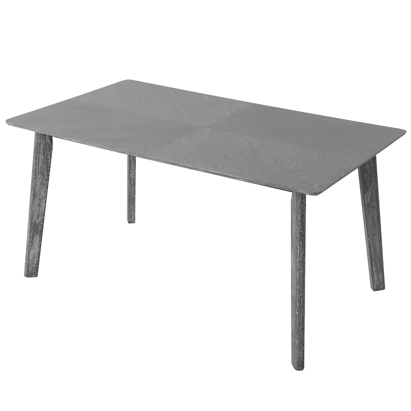Retro Dining Table, Kitchen Room Table For 6,Minimalist Rectangular Dinette Table,Rubberwood Legs