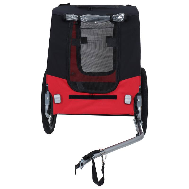 Large Folding Bike Trailer For Dogs - 66lb Capacity All-Terrain Pet Carrier, Durable Steel Frame For Cycling