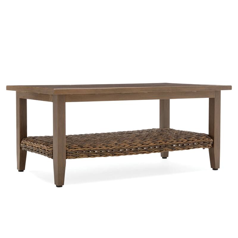 Winston Cayman Seagrass Weave Heritage Brown Coffee Table