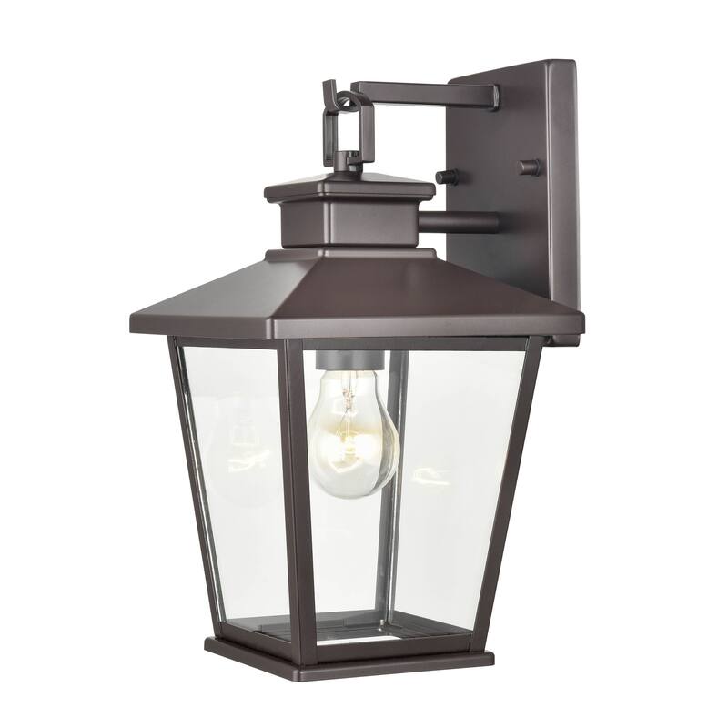 Millennium Lighting Bellmon 1 Light Outdoor Wall Sconce in Powder Coat Bronze with Clear Glass Shade
