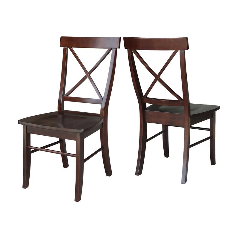 Set of Two X-Back Dining Chairs