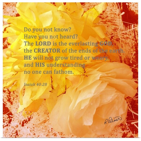 "Paper Flowers Isaiah 4028" Poster Print