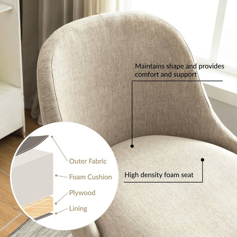 Leick Home Upholstered Barrelback Counter Stool with Metal Base