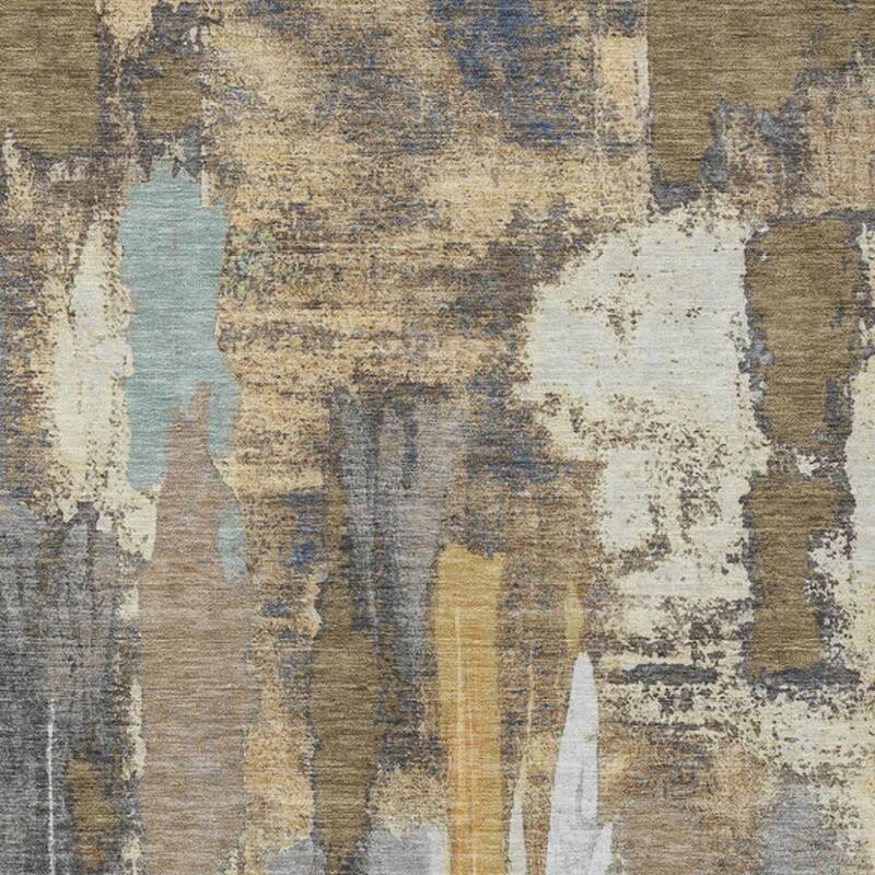 HomeRoots Abstract Transitional Rectangle Outdoor Rug
