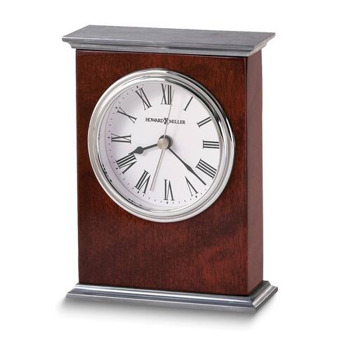 Curata Curata Kentwood Rosewood and Nickel Finish Quartz Alarm Clock