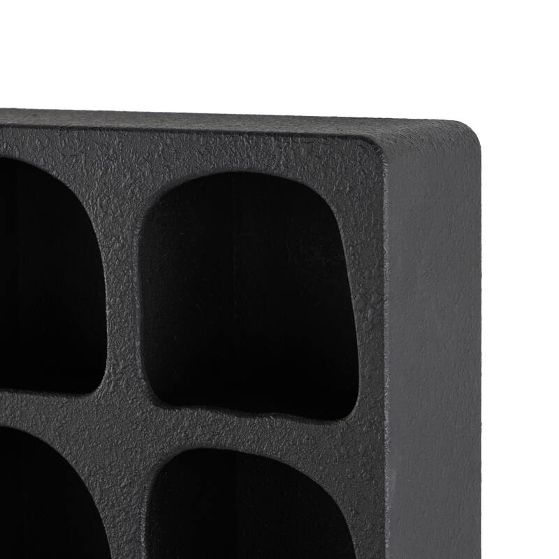 Cream or Black Wood 9 Shelf Geometric Room Wall Shelf