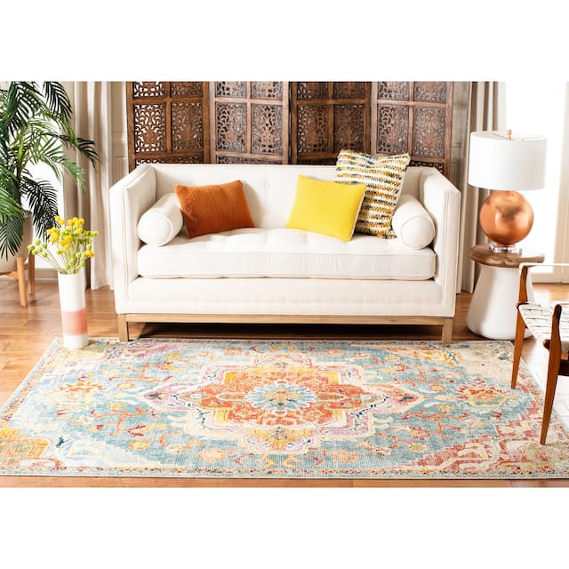 SAFAVIEH Crystal Floretta Vintage Boho Medallion Rug
