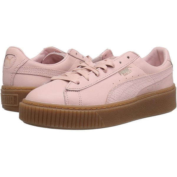 Puma Womens Basket platform euphoria gum Low Top Lace Up Fashion Sneakers. Opens flyout.