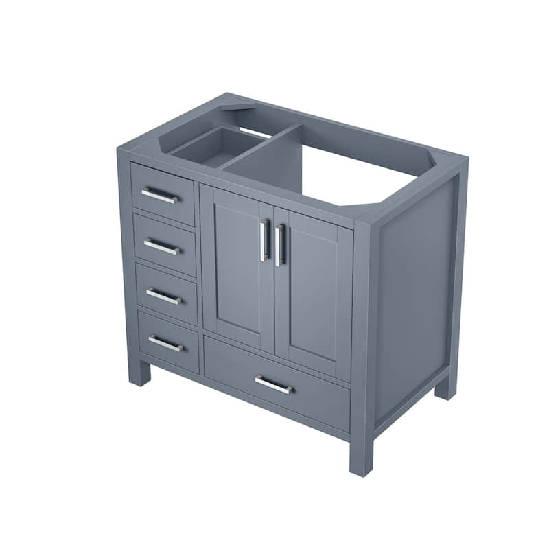 Jacques 36 in. W x 22 in. D Right Offset Distressed Grey Bath Vanity