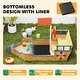 preview thumbnail 17 of 26, Outsunny Large Outdoor Kids Sandbox Backyard Toy, Cedar Wood Sandbox