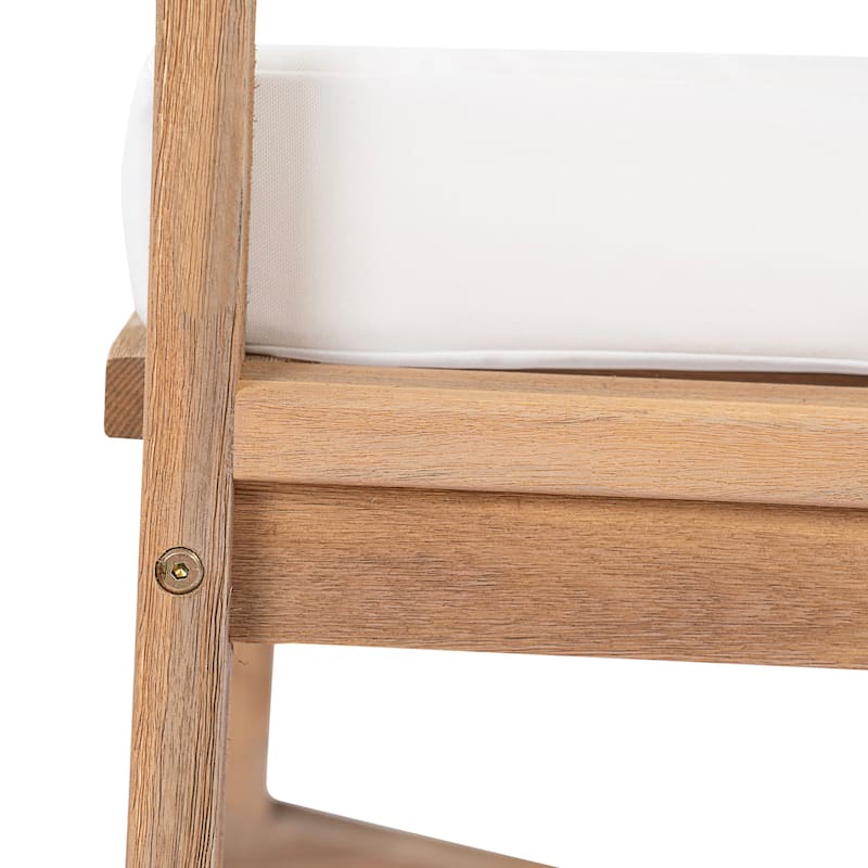 Christopher Knight Home Vaelorian Acacia Wood Outdoor Lounge Chair with Cushion