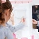 preview thumbnail 4 of 11, Fantasy Fields Little Princess Anna Kids Vanity Table & Stool, White - 24.41" L x 11.81" W x 39.37" H