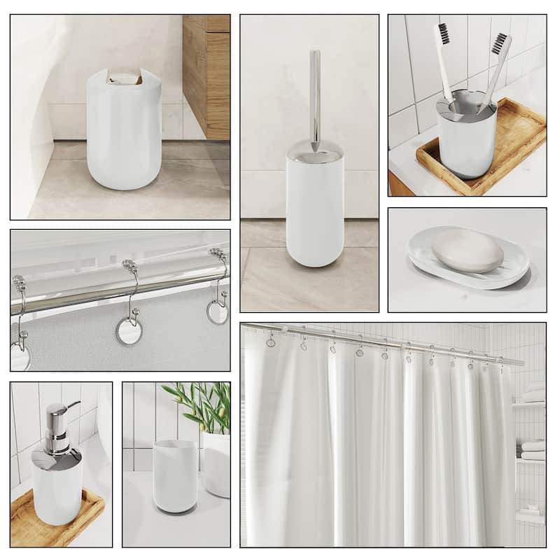 Clara Clark 20 Piece Complete Bathroom Accessories Kit with Shower Curtain Set