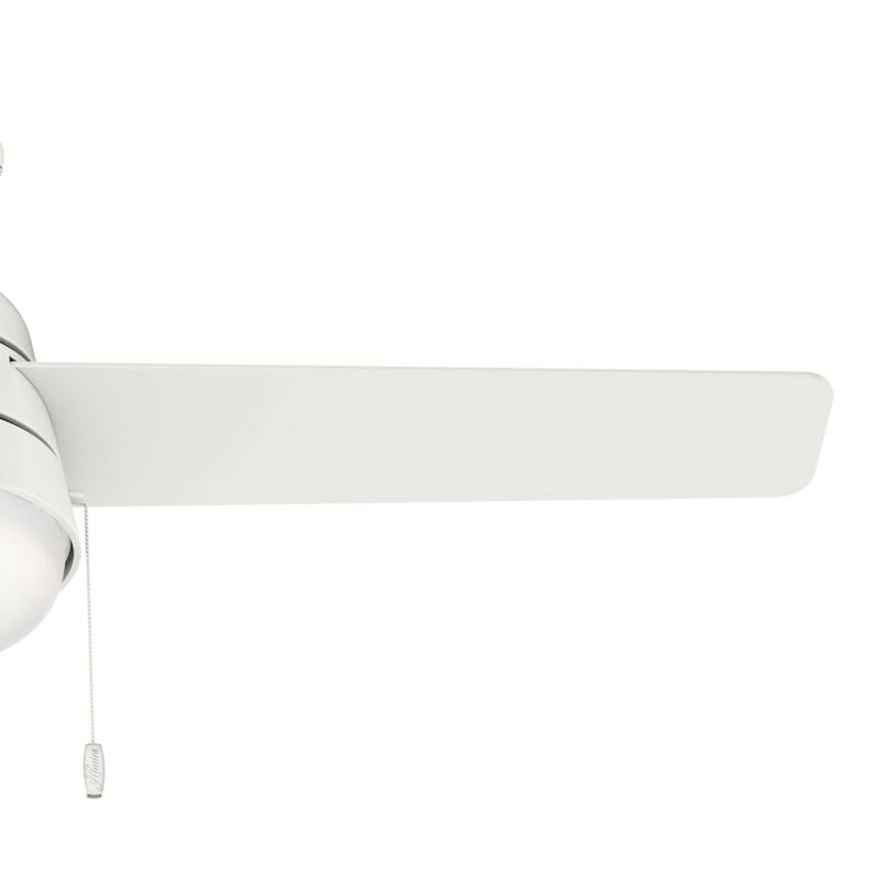 Hunter 52" Aker Outdoor Ceiling Fan with LED Light Pull Chain, Damp Rated - Scandinavian, Contemporary, Transitional