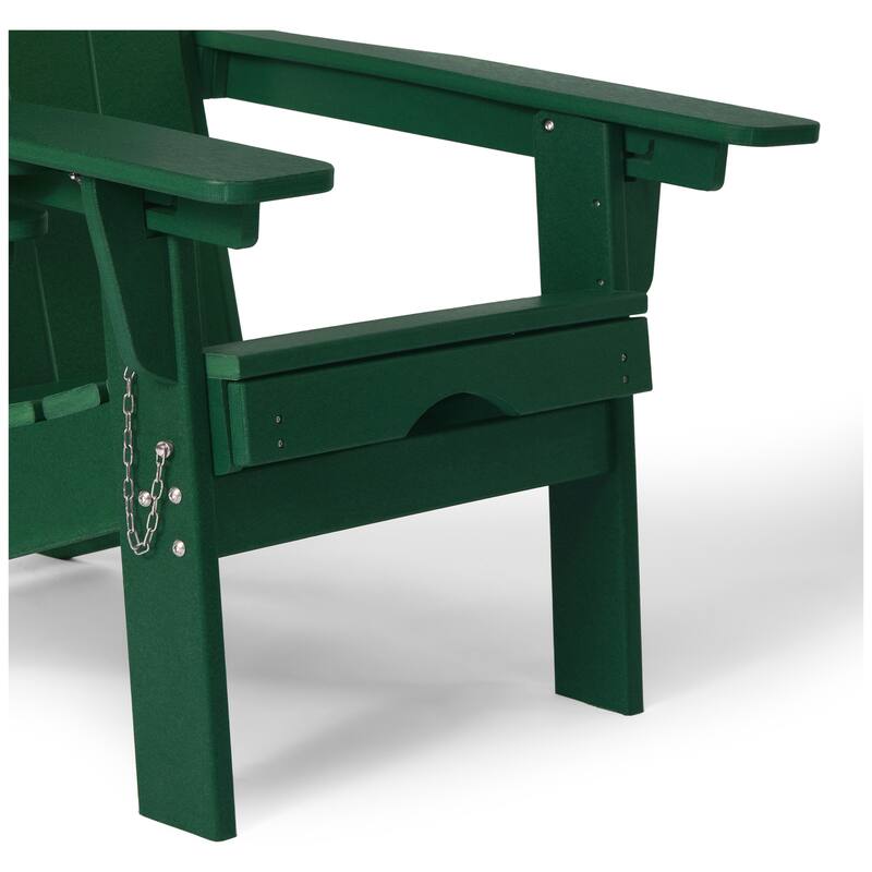 Laguna Outdoor Folding Adjustable Adirondack Chair with Cup Holder & Hideaway Ottoman