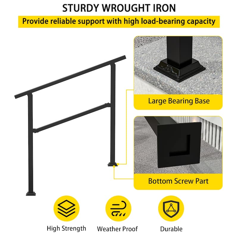 Flexible Outdoor Handrail Kit for Stairs (2-5 Steps)