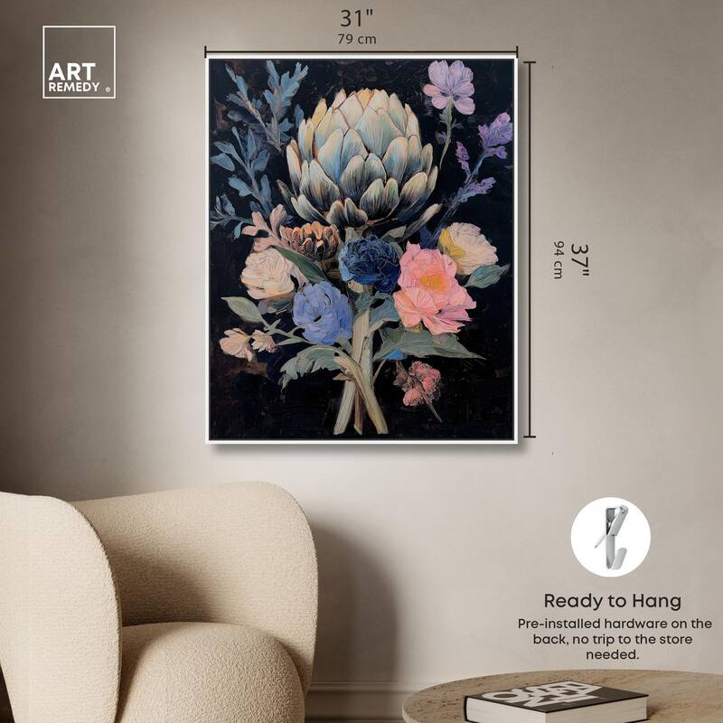 Moody Artichoke I Canvas by Art Remedy