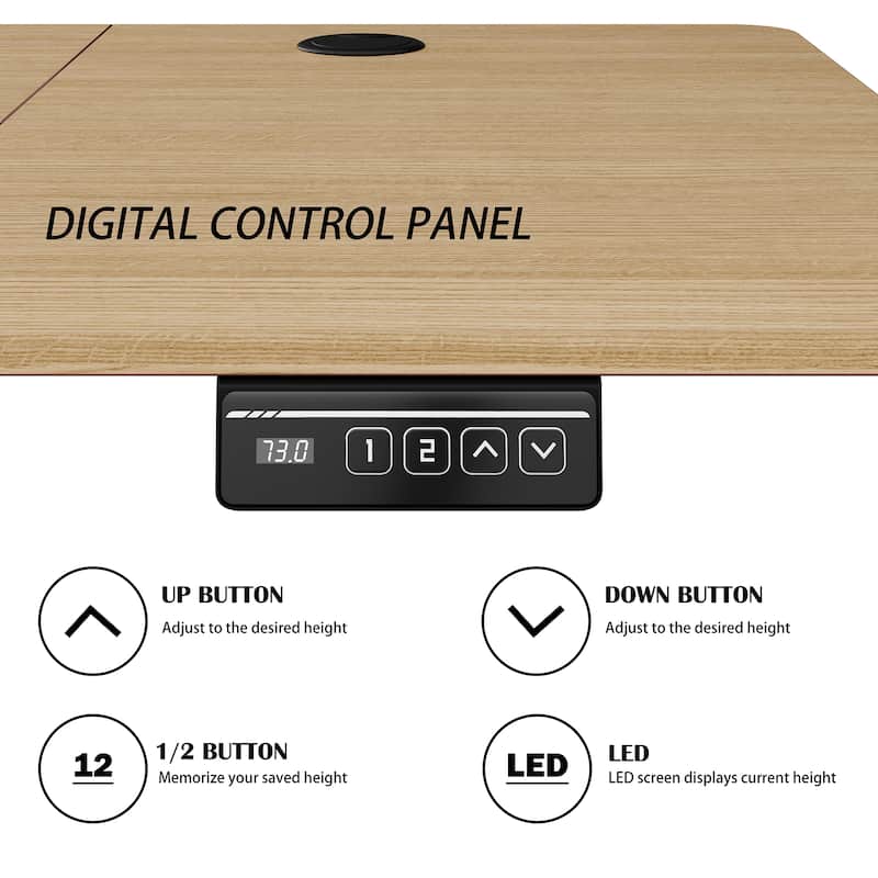 Futzca Height Adjustable Electric Standing Desk, Computer Office Desk