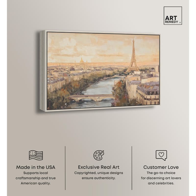 Sunrise Paris Canvas by Art Remedy